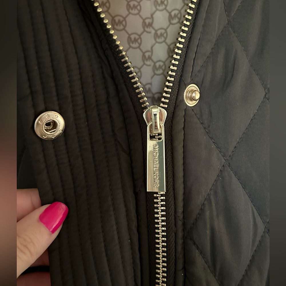Women’s Faux-Fur-Collar Quilted Coat by Michael Kors - Picture 6 of 15